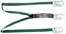 MSA Safety 10188102 - Lanyard Shock Absorbing Twin Leg Adjustable 6' W/ Snap Hooks